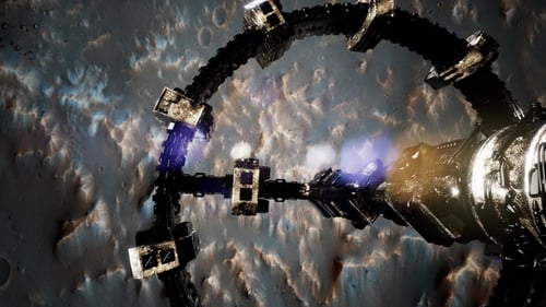 Vaisseau spatial Surveyor au-dessus de Mars