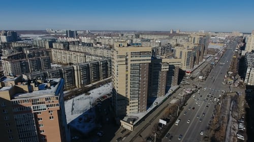 City Aerial Bedroom Suburb Buildings View From the Air