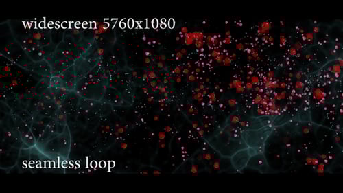 Romantic Abstract Background with Flying Red Heart Petals Loop