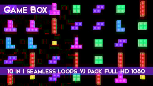 Vibrant Geometric Blocks 3D Animation Background