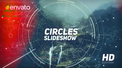 Dynamic Circular HUD Parallax Slideshow