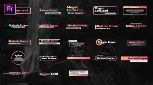 Modern Gradient Lower Thirds for Dynamic Video Editing