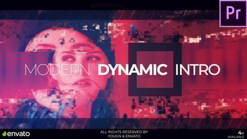 Dynamic Glitch Titles Intro with Kinetic Typography