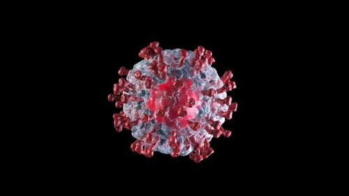 3D Rotating Virus Particle with Alpha Channel