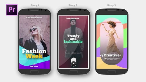 Stylish Dynamic Vertical Story Templates for Social Media