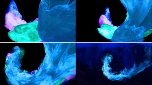 Dynamic Colorful Fluid Smoke Swirl Animation