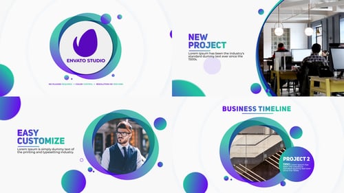 Modern Corporate Presentation with Dynamic Fluid Shapes