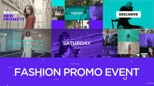 Dynamic Fashion Event Promo with Modern Geometric Overlays