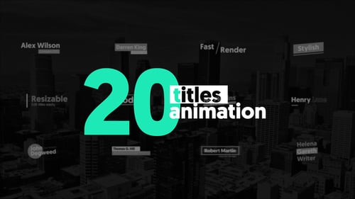 Clean Minimal Animated Title and Lower Third Pack