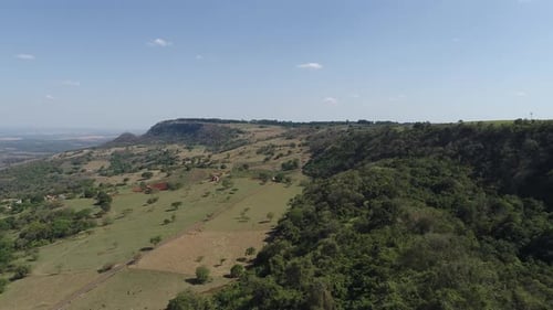 Rural landscape aerial view. Nature scenery
