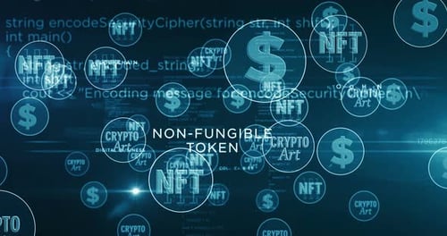Bucle de símbolos NFT Crypto Art