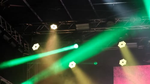 Stage Multi Colored Lighting Light Show at the Concert Lighting Effects