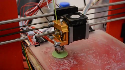 3D Printer Working Close Up