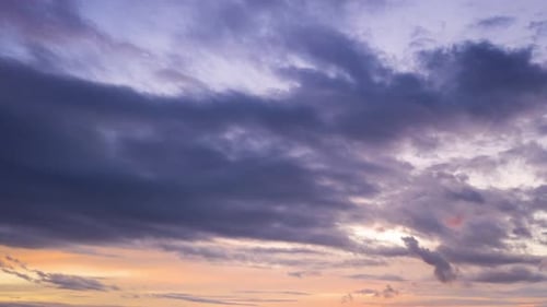 Dramatic Sunset Cloud Time Lapse in Nature