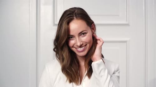 Businesswoman in White