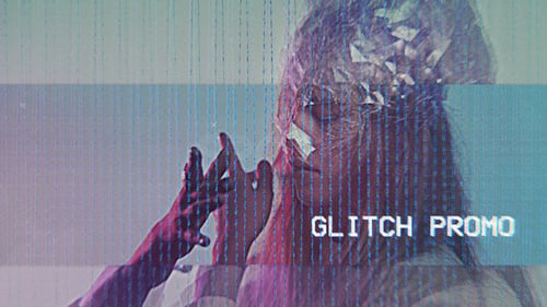 Retro Glitch Digital Distortion Intro Template
