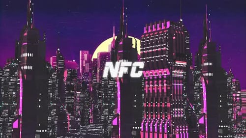 Retro Cyber City Background Nfc