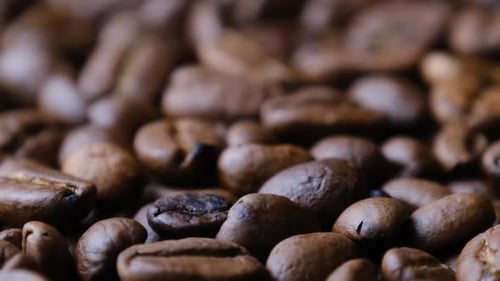 Coffee Beans Rotate Slowly