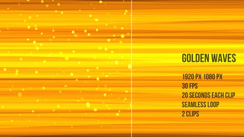 Golden Abstract Speed Lines with Glowing Particles Loop