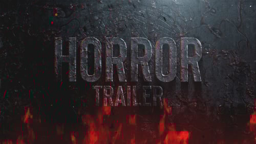 Gritty Horror Trailer Titles: Cinematic Text Reveal