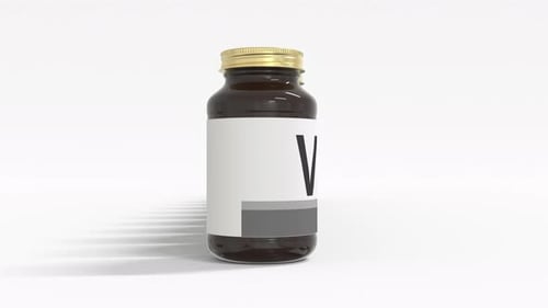 VITAMIN B3 Text on the Labels of Medical Bottles