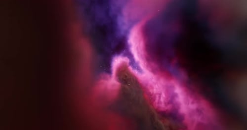 Colorful Abstract Space Nebula Background with Glittering Stars