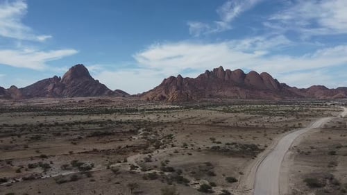 Gorgeous Erongo mountains in the desert region of Namibia, african nature