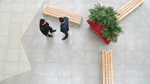 Business Talk in Lobby