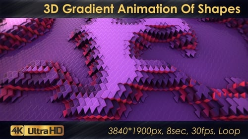 3D Gradient Animation Of Shapes