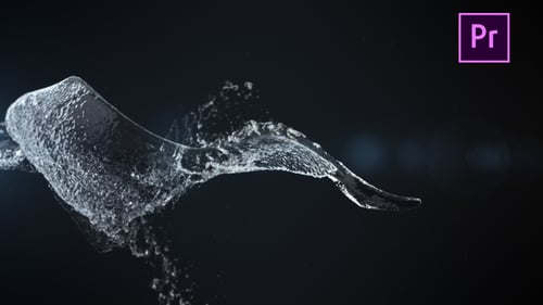 Winding Liquid Water Splash Logo Reveal Animation
