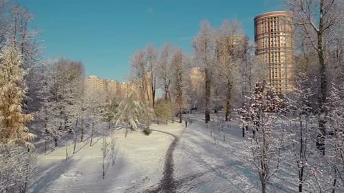 Luftaufnahme des Winterparks in St.