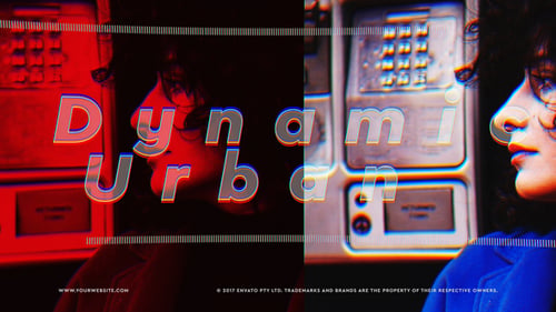 Dynamic Glitch Intro with Modern Text Reveals