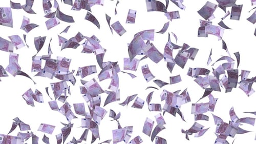 Geld Euroscheine regnen