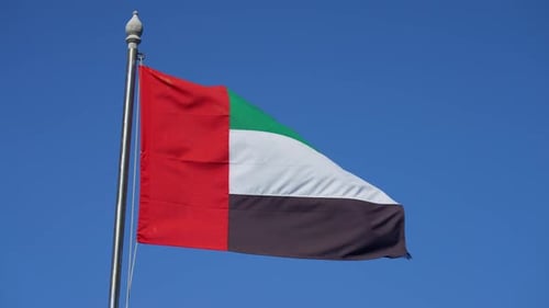 Flag Waving Against a Blue Sky