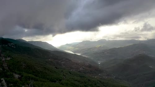 Mountain Landscape in the Clouds Aerıal Vıew 4 K