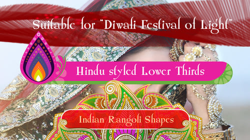 Colorful Decorative Indian Lower Thirds Pack for Diwali