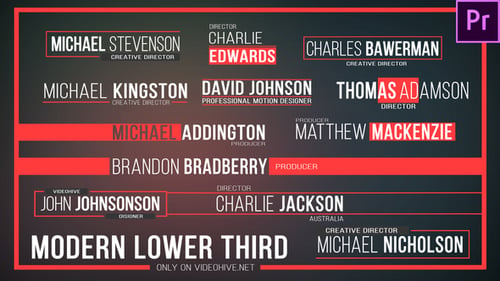 Modern Lower Thirds // Essential Graphics (Mogrt)