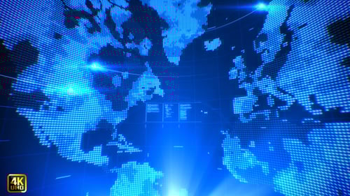 Digital Earth Globe Rotation Background for News and Technology