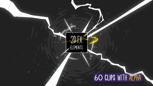 Dynamic 2D Elements: Liquid, Lightning, Smoke, and Flash Sparks