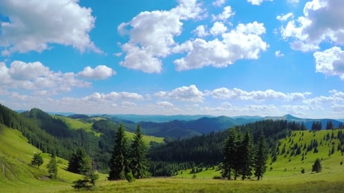 Mountain Landscape with Clouds