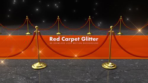 Elegant Red Carpet with Golden Stanchions for Awards and Events
