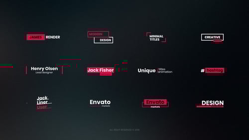 Dynamic Modern Animated Titles and Lower Thirds Pack