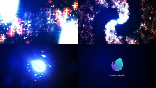 Energetic Particle Glow Logo Reveal