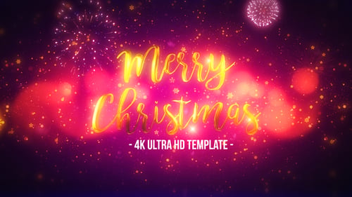 Golden Christmas Greetings with Animated Snowflakes
