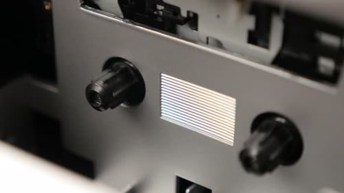 Close Up of Cassette Player Interior