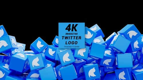 Geometric Falling Cubes Social Media Background Animation