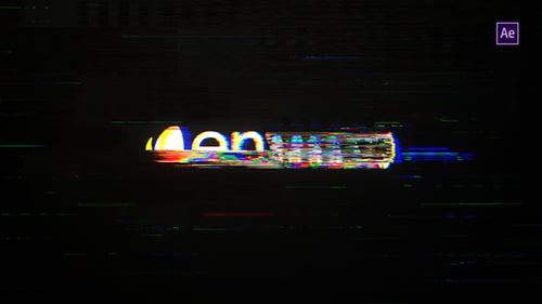 Digital Glitch Logo Reveal Animation