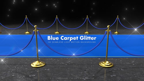 Blauer Teppich Glitter 2