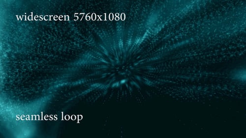 Seamless Looping Abstract Fluid Teal Particle Field Background