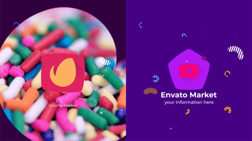 Abstract Splash Logo Reveal – Vibrant 2D Intro Animation with Splash Shapes and Photo Background